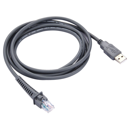 2m USB A Male to RJ45 Scanner Serial Data Cable for Symbol LS2208 / 2208AP / LS4278(Grey) by buy2fix