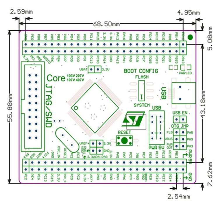 Waveshare  Core103V, STM32F1 Core Board - MCU Tools by Waveshare | Online Shopping UK | buy2fix