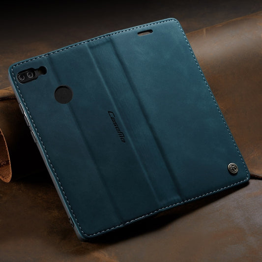 CaseMe Multifunctional Retro Frosted Horizontal Flip Leather Case for Huawei P Smart / Enjoy 7S / Honor 9 Lite, with Card Slots & Holder & Wallet(Blue) by CaseMe