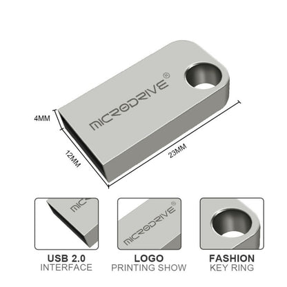 MicroDrive 4GB USB 2.0 Mini Semi-circular Metal U Disk - USB Flash Drives by MicroDrive | Online Shopping UK | buy2fix