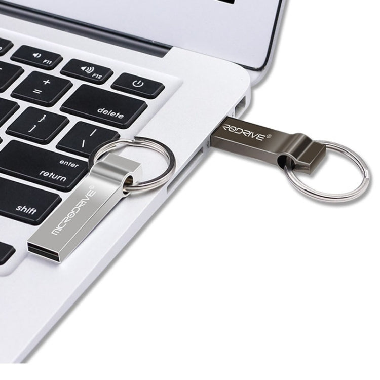 MicroDrive 8GB USB 2.0 Metal Keychain U Disk (Black) - Computer & Networking by MicroDrive | Online Shopping UK | buy2fix