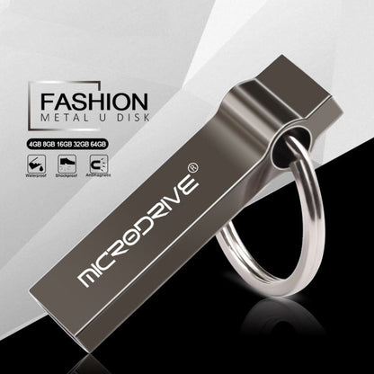 MicroDrive 32GB USB 2.0 Metal Keychain U Disk (Black) - Computer & Networking by MicroDrive | Online Shopping UK | buy2fix