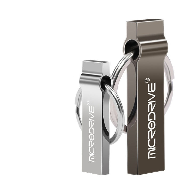 MicroDrive 64GB USB 2.0 Metal Keychain U Disk (Grey) - Computer & Networking by MicroDrive | Online Shopping UK | buy2fix