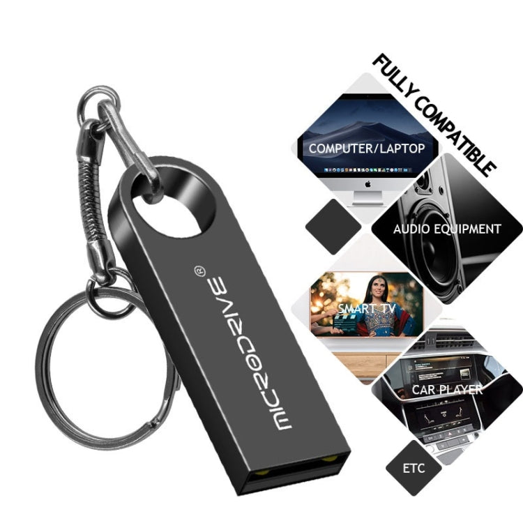 MicroDrive 16GB USB 2.0 Metal Waterproof High Speed U Disk(Grey) - Computer & Networking by MicroDrive | Online Shopping UK | buy2fix