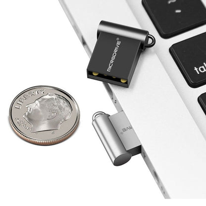 MicroDrive 8GB USB 2.0 Metal Mini USB Flash Drives U Disk (Black) - USB Flash Drives by MicroDrive | Online Shopping UK | buy2fix