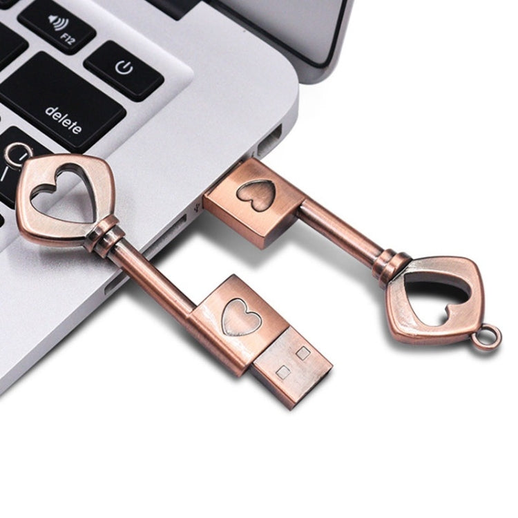 MicroDrive 4GB USB 2.0 Copper Love Key U Disk - Computer & Networking by MicroDrive | Online Shopping UK | buy2fix