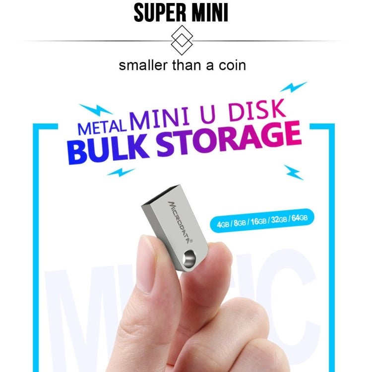 Microdata 16GB USB 2.0 Mini Metal U Disk - USB Flash Drives by Microdata | Online Shopping UK | buy2fix