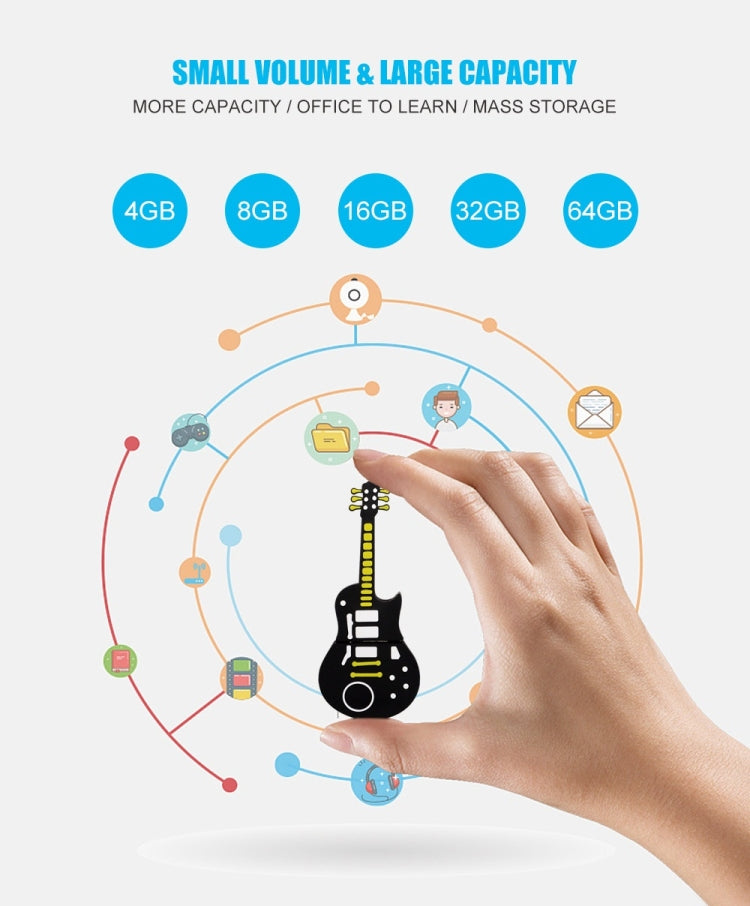 MicroDrive 4GB USB 2.0 Guitar U Disk - USB Flash Drives by MicroDrive | Online Shopping UK | buy2fix