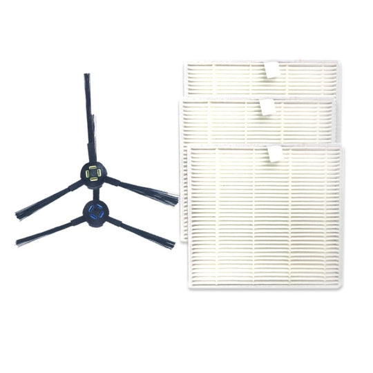 XI280 1 Pair I258 Side Brush + 3 PCS I206 Filter for ILIFE V8S