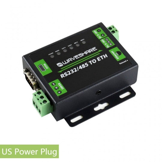 Waveshare Industrieller RS232/RS485-zu-Ethernet-Konverter, US-Stecker
