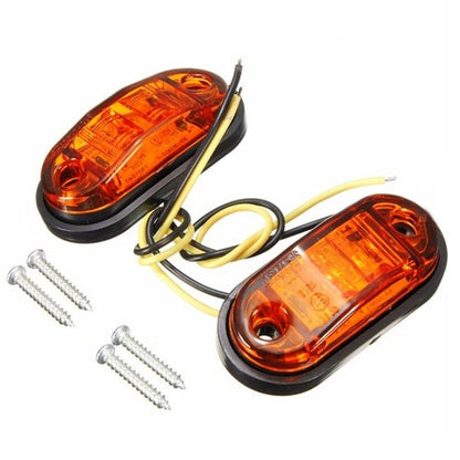 YWXLight 10-30V Oval Clearing Truck Trailer Side Marker Light (Orange) - LED Light by YWXLight | Online Shopping UK | buy2fix