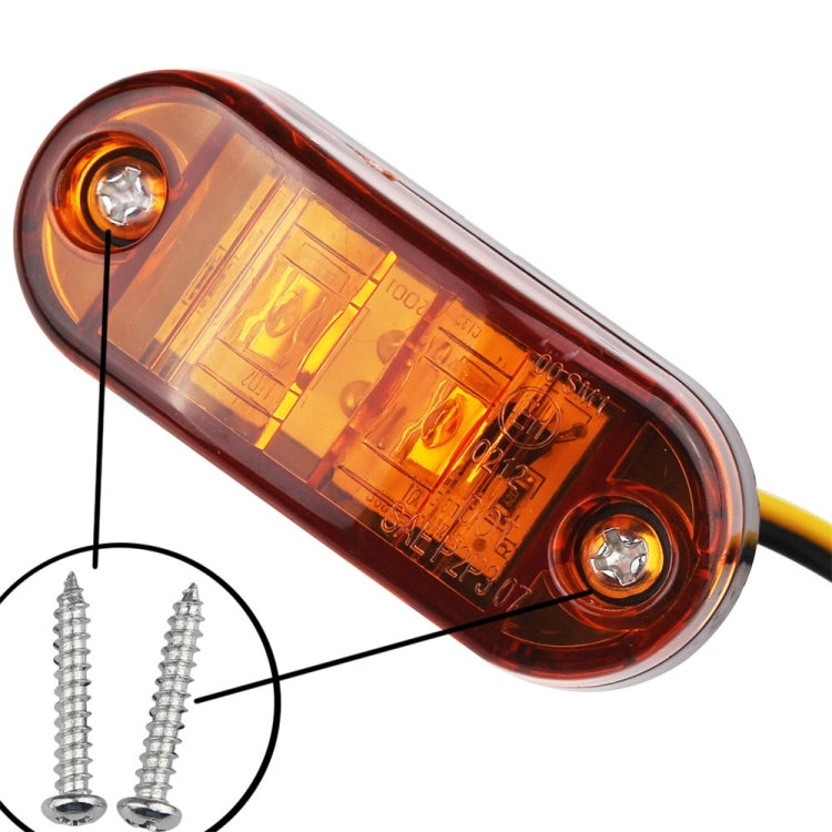 YWXLight 10-30V Oval Clearing Truck Trailer Side Marker Light (Orange) - LED Light by YWXLight | Online Shopping UK | buy2fix