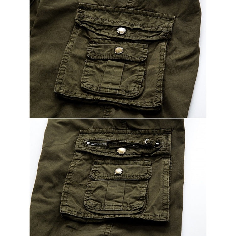 Summer Multi-pocket Solid Color Loose Casual Cargo Shorts for Men (Color:Dark Grey Size:40) - Pants by buy2fix | Online Shopping UK | buy2fix