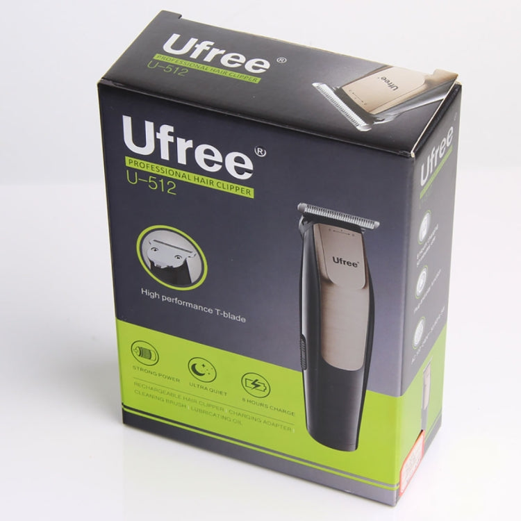 Ufree U-512 Professional Hair Salon Rechargeable Engraved Text Small Hair Clipper Hair Trimmer, EU Plug - Hair Trimmer by Ufree | Online Shopping UK | buy2fix